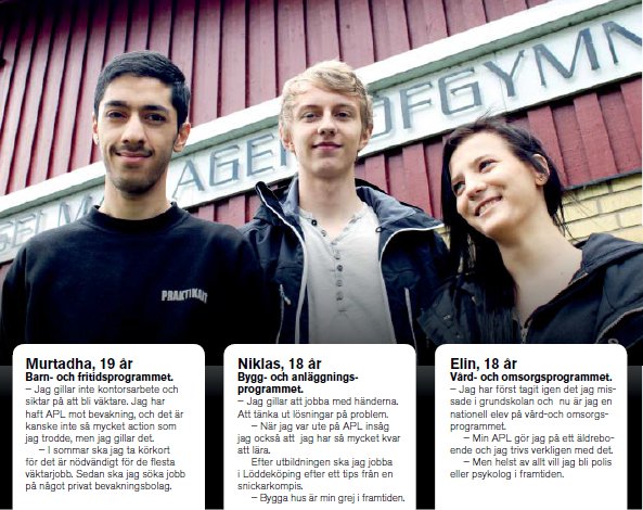 Selma Lagerlöfgymnasiet erbjuder utbildningar med goda jobbchanser