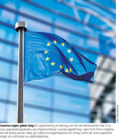 Ojämlik konkurrens vid upphandling mellan idéburet och vinstdrivet kan nu rättas till