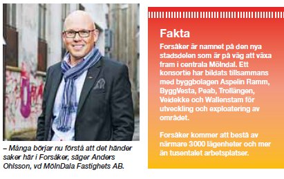 VD Anders Ohlsson MölnDala Fastigheter AB