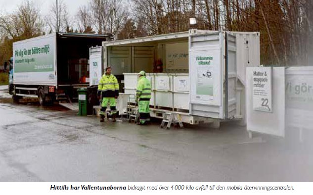 Succé för den mobila återvinningscentralen