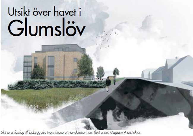 Utsikt över havet i Glumslöv