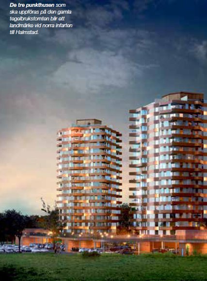 Tegelbruket med 330 hyresrätter blir Halmstads nya landmärke