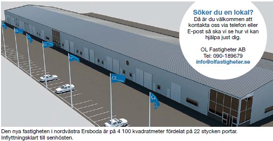 Nya industrilokaler i växande Ersboda