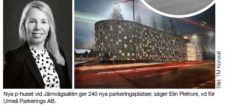 Nya p-hus för en bättre och mer tillgänglig stadsmiljö
