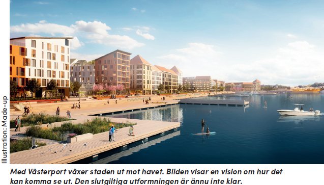Industrihamnen och färjeterminalen flyttar och ger plats för Västerport