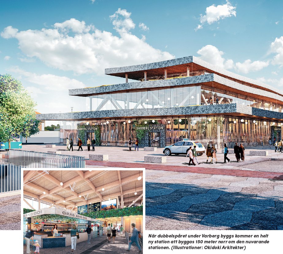 Järnvägstunnel med dubbel spår och nytt stationsområde