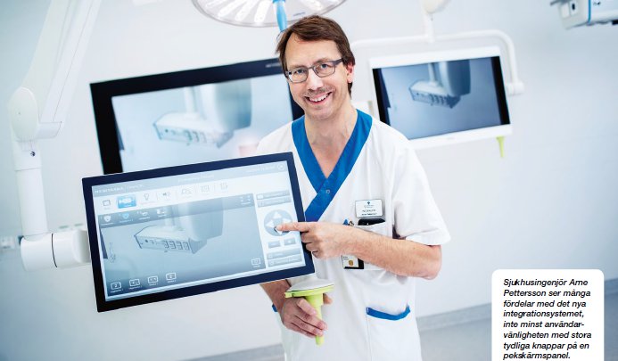 Nytt system styr all teknisk utrustning vid operation