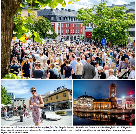 Trygghet och utveckling för en attraktiv och levande stadskärna