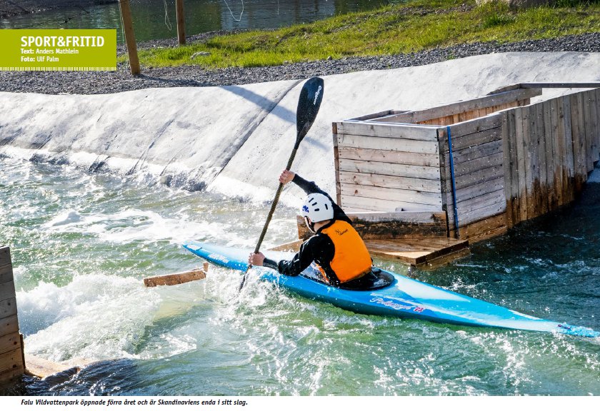 Tuff paddling i vildvattenparken
