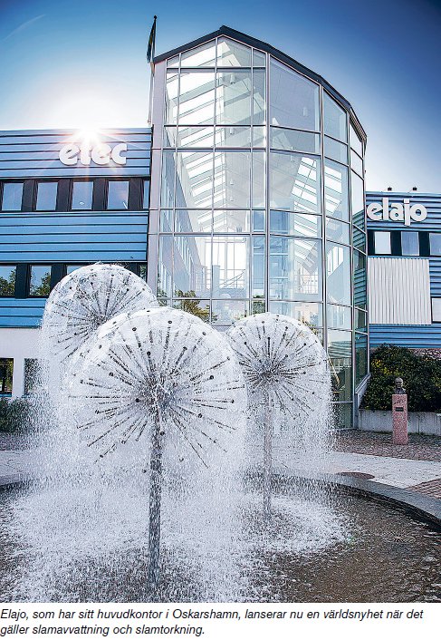 Elajo uppfinner världsunik miljövänlig slamhantering