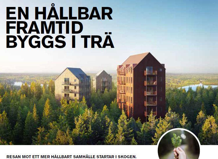 EN HÅLLBAR FRAMTID BYGGS I TRÄ