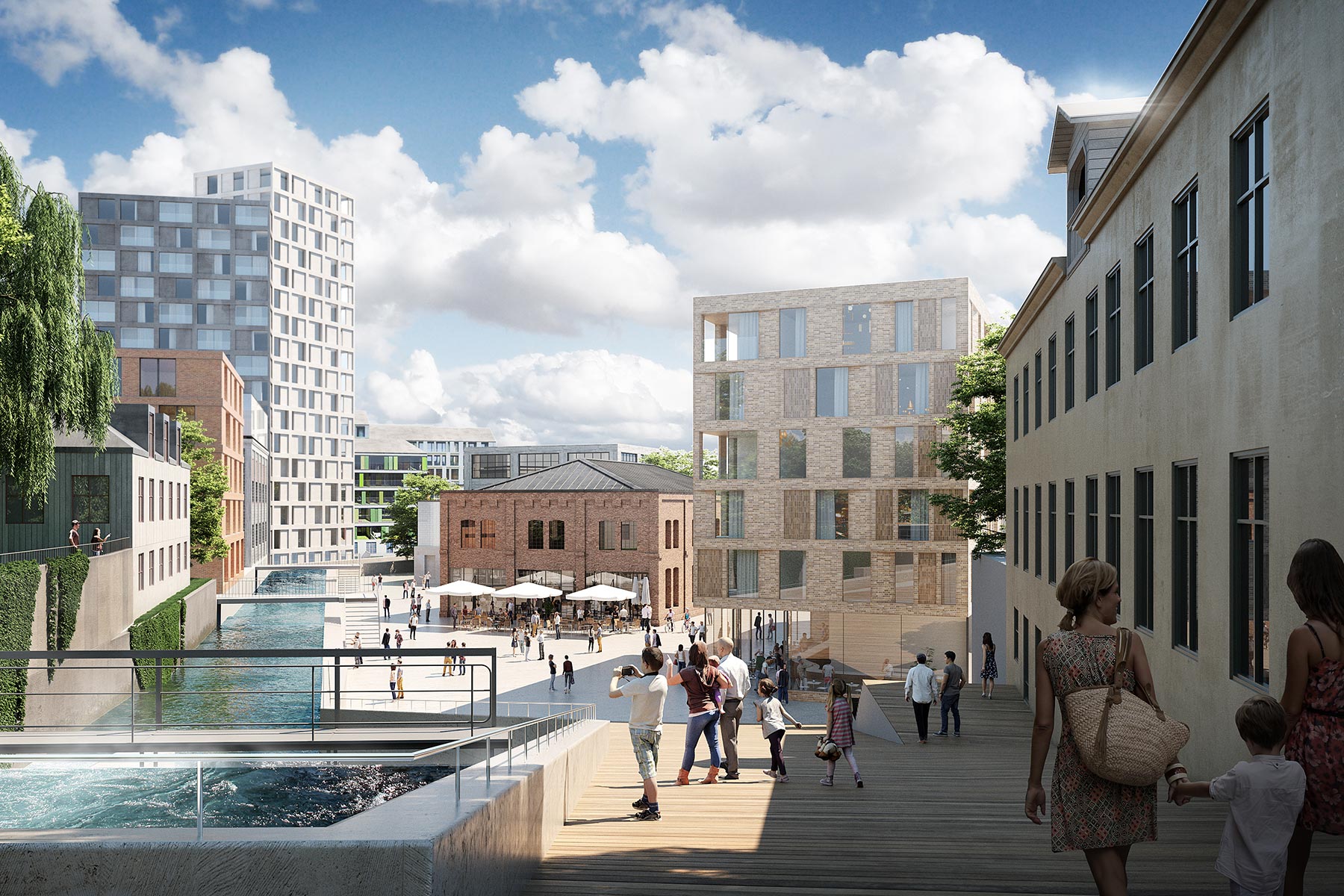 Från historiskt pappersbruk till modern stadsdel och destination