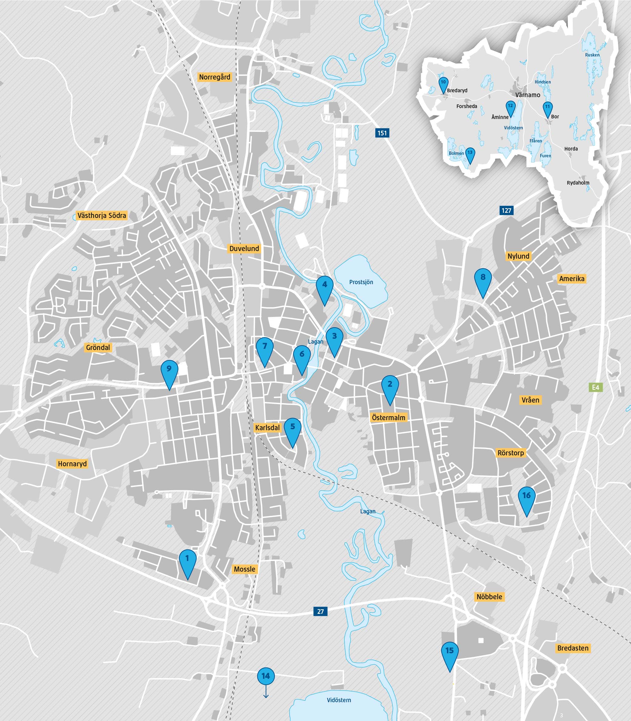 Ett pärlband av nya bostadsområden
